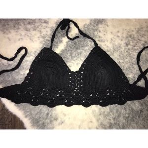 ❌SOLD❌ Black crochet bralette